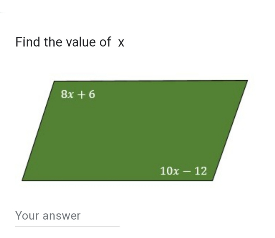 12y 10 3y+17 Your answer Find the value of y Your answer