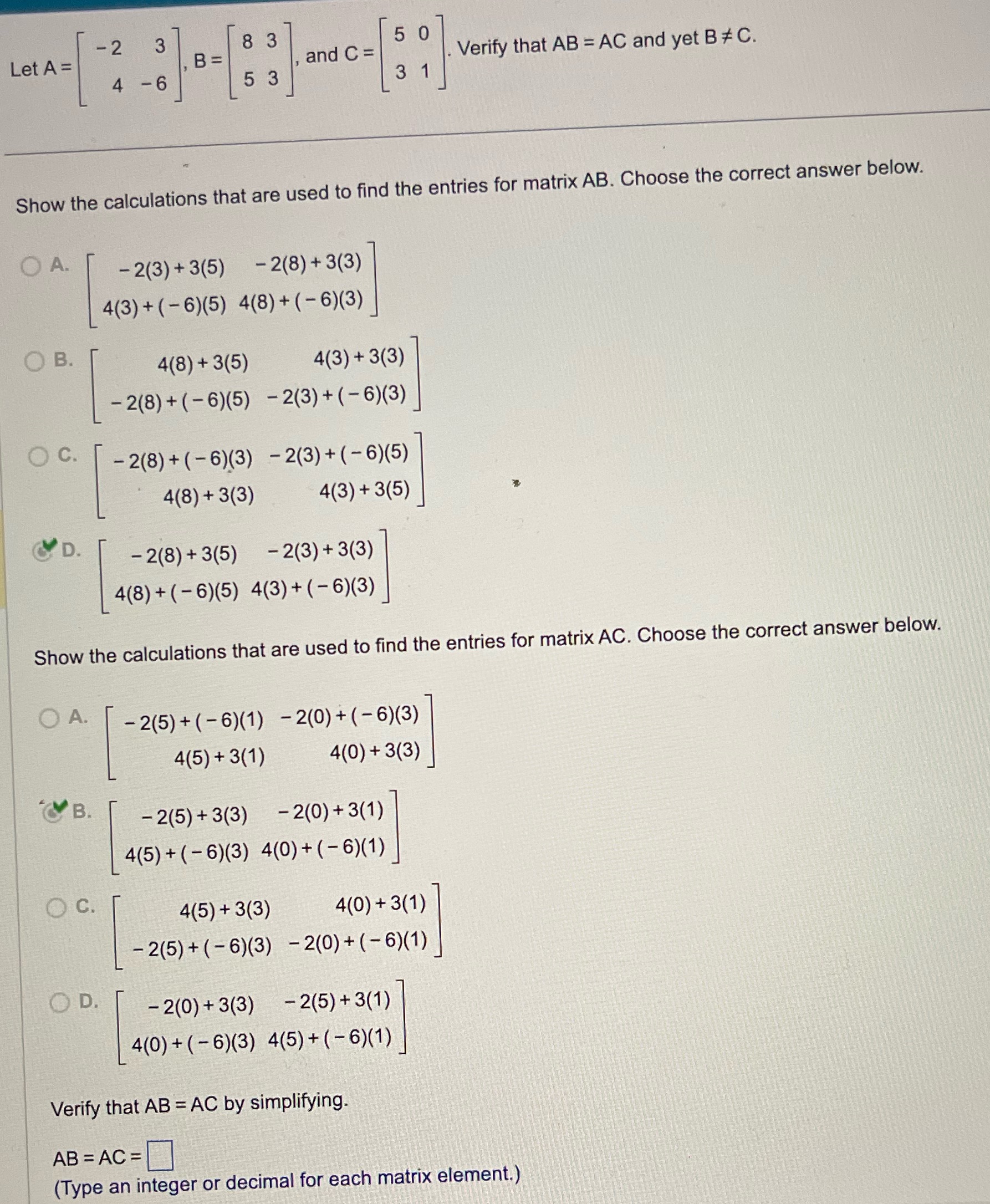 Let A = - 2 _ 8 . B -[8 8