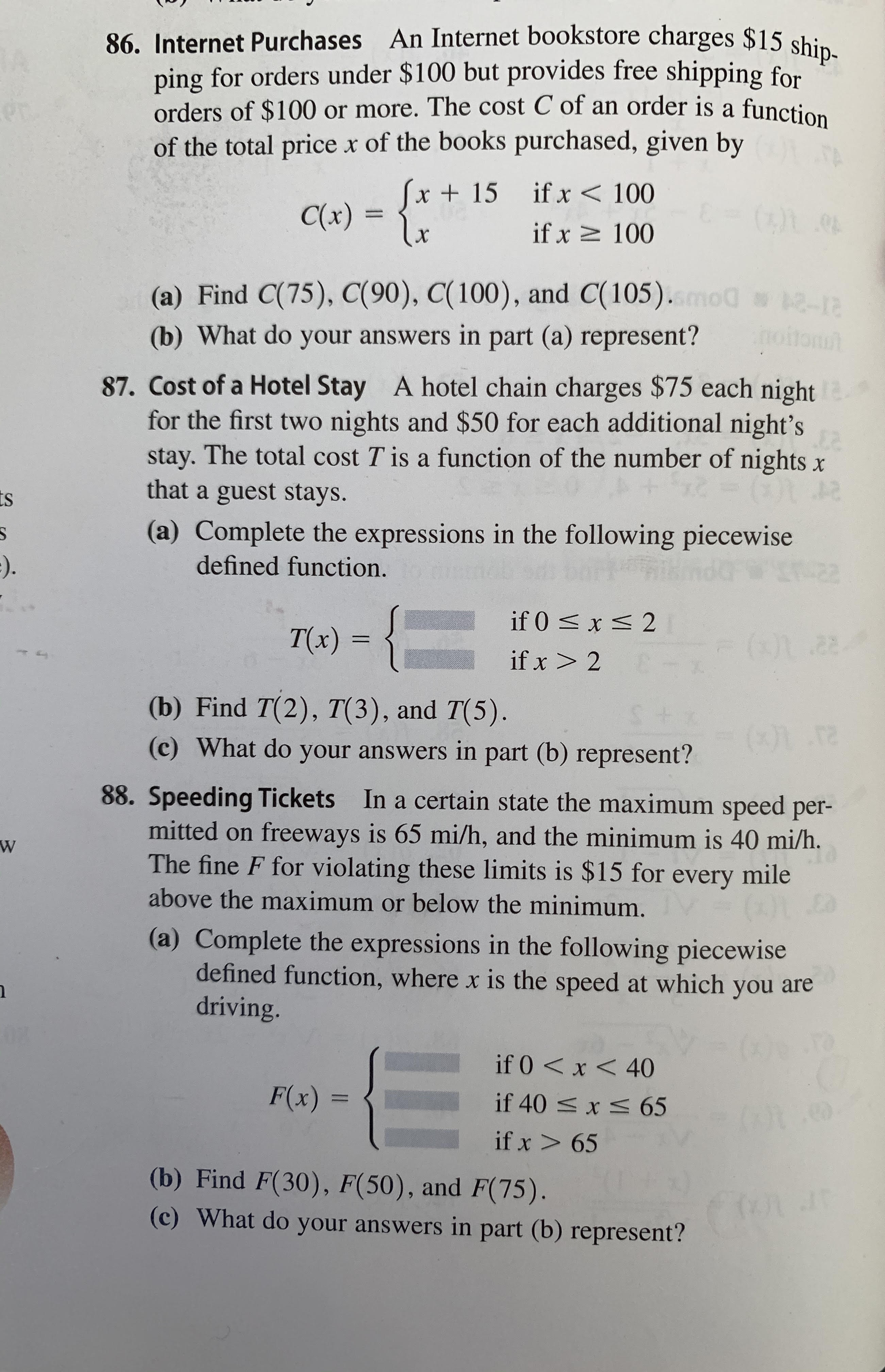 Solve all 3 problems please and show written work 86. Internet Purchases