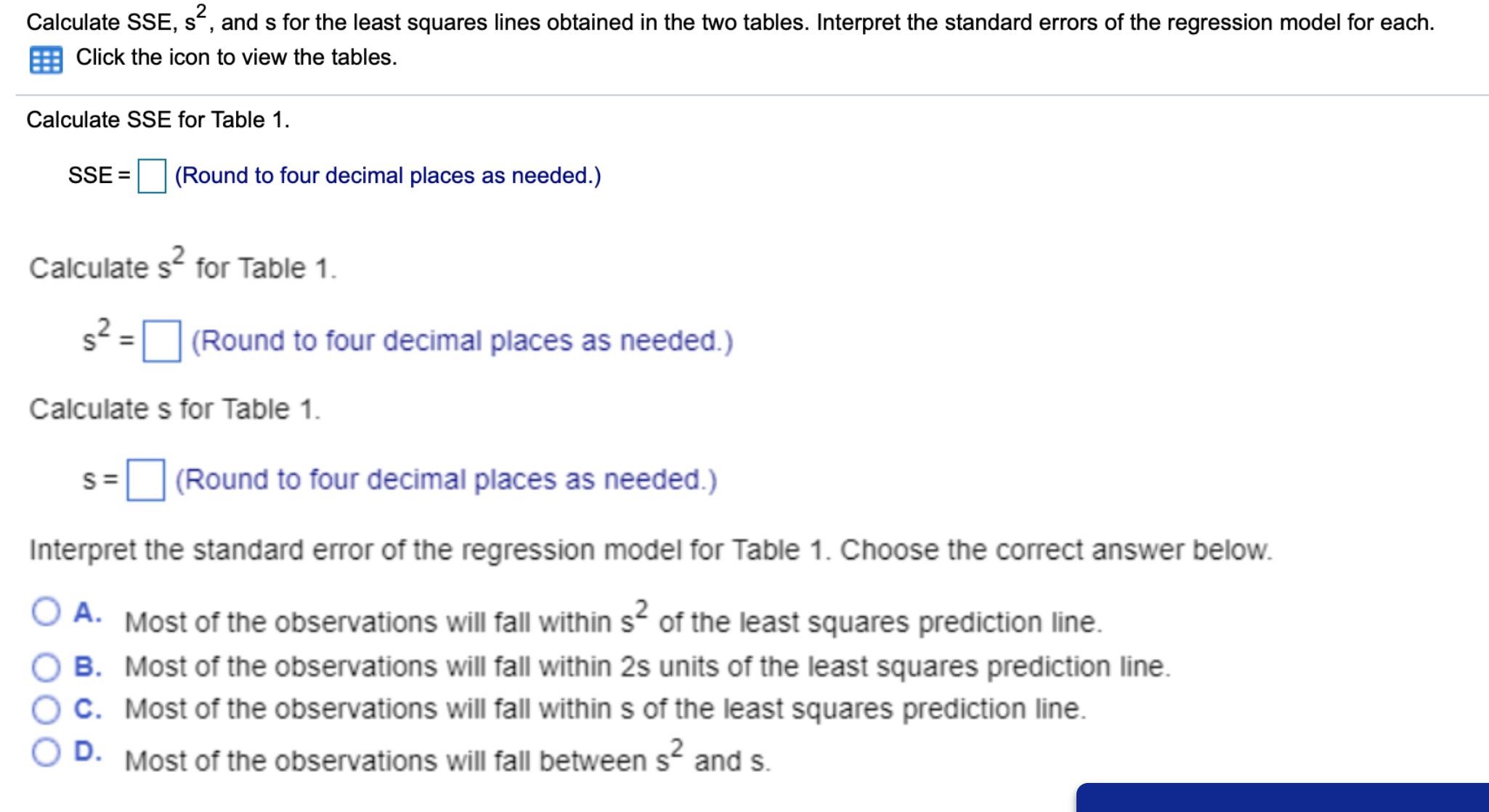 I got table 1, please explain same request below but for table