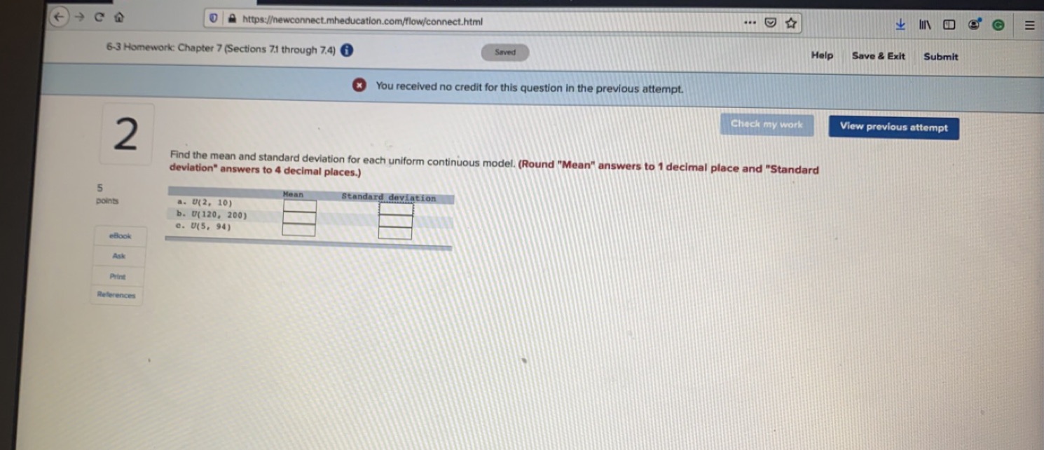 Having problems finding these answer ... E A https:/ewconnect.mheducation.com/flow/connect.html 6-3 Homework: Chapter