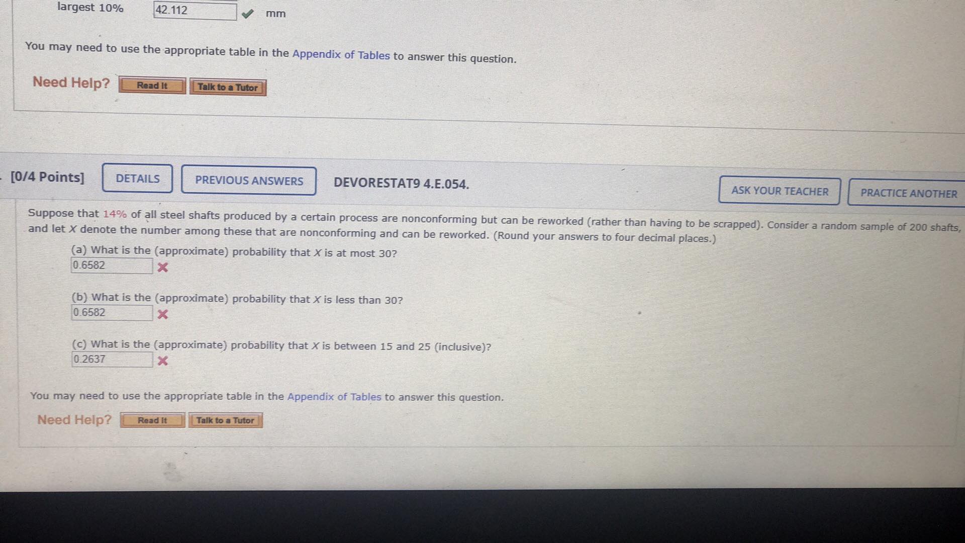 A stockroom currently has 30 components of a certain type, of which