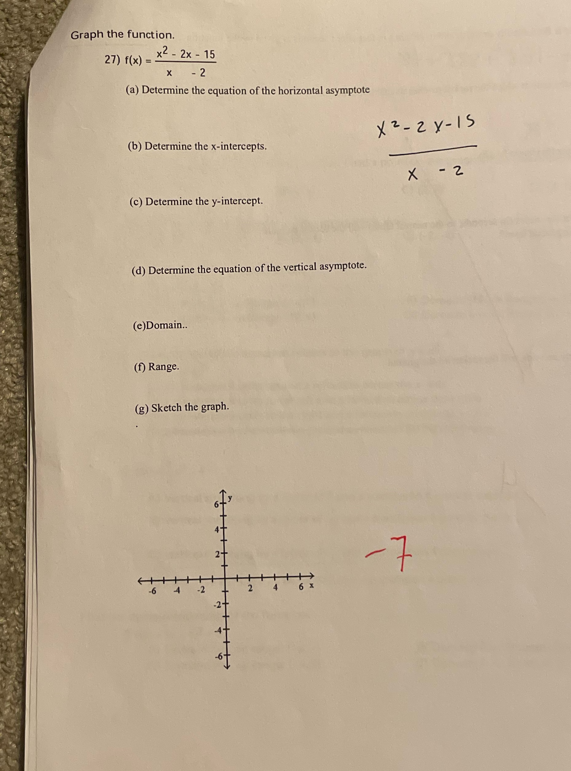  Graph the function. 27) f ( x ) = *2 -