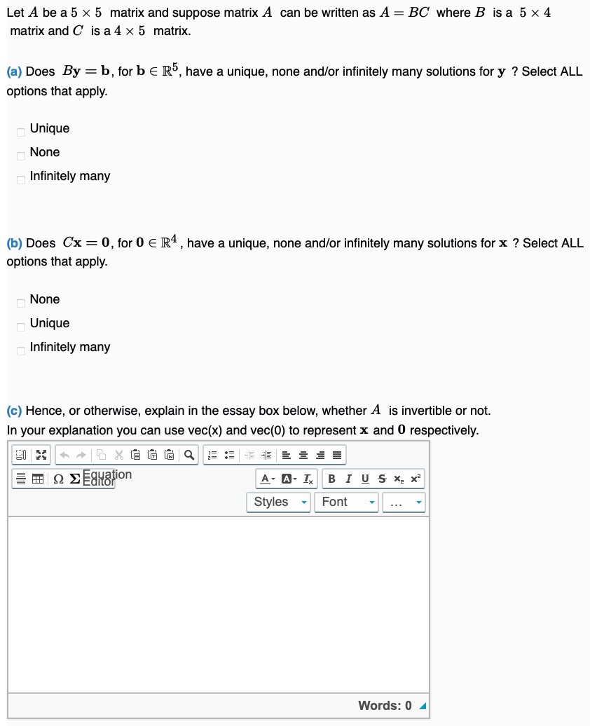 F(:1:) = det(A) where ftm) vim) $2 + 4 A = f(3)