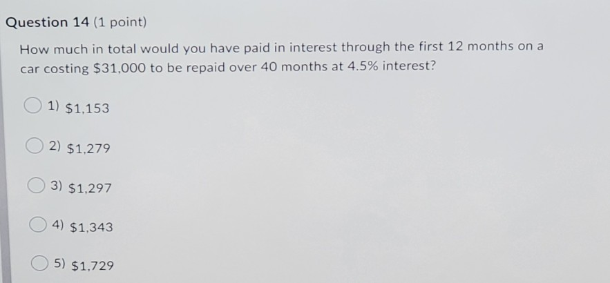 12 2) 4.4 % 15 3) 3.3 % o 4) 2.9 %