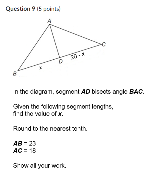 V Saved Triangle ABC is similar to triangle FGH. Given the following