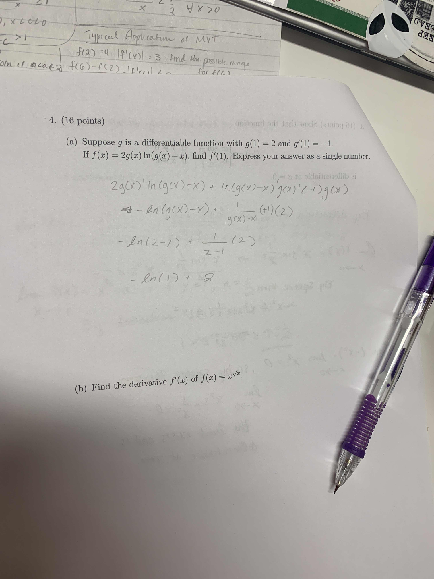  x 2 V X > O , xleto Typical Application of