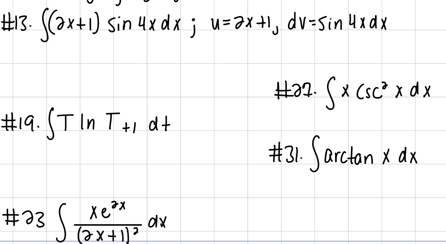 Solve using integration by parts, if not applicable just solve using any