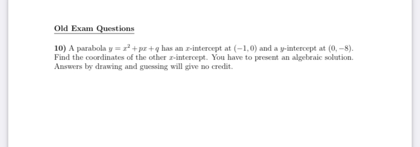 ar? + br + c. 2) What is the coordinate of the