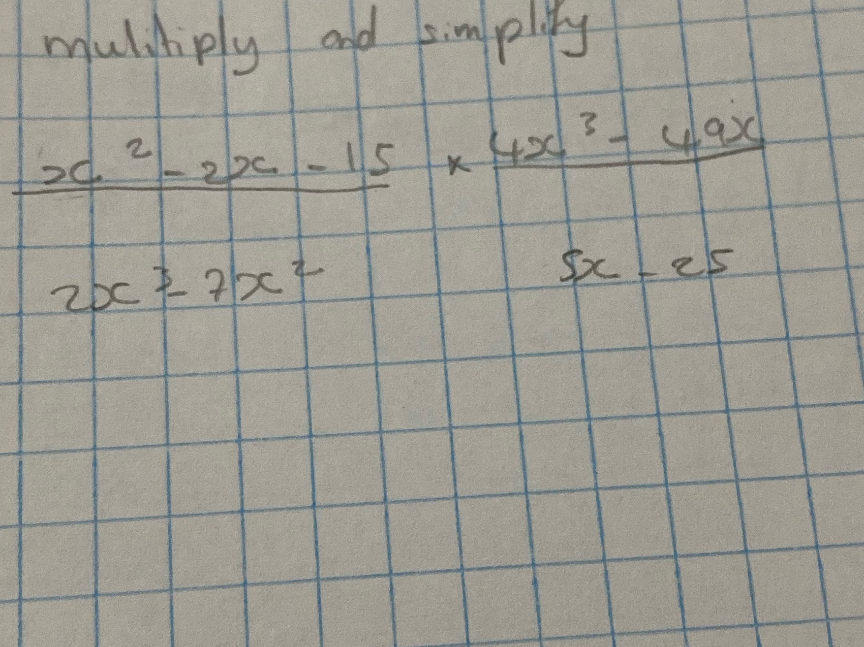 Solve in steps please \f