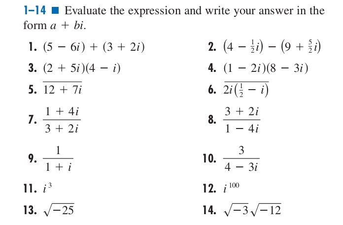 Show the complete solution for this problem: 114 I Evaluate the expression