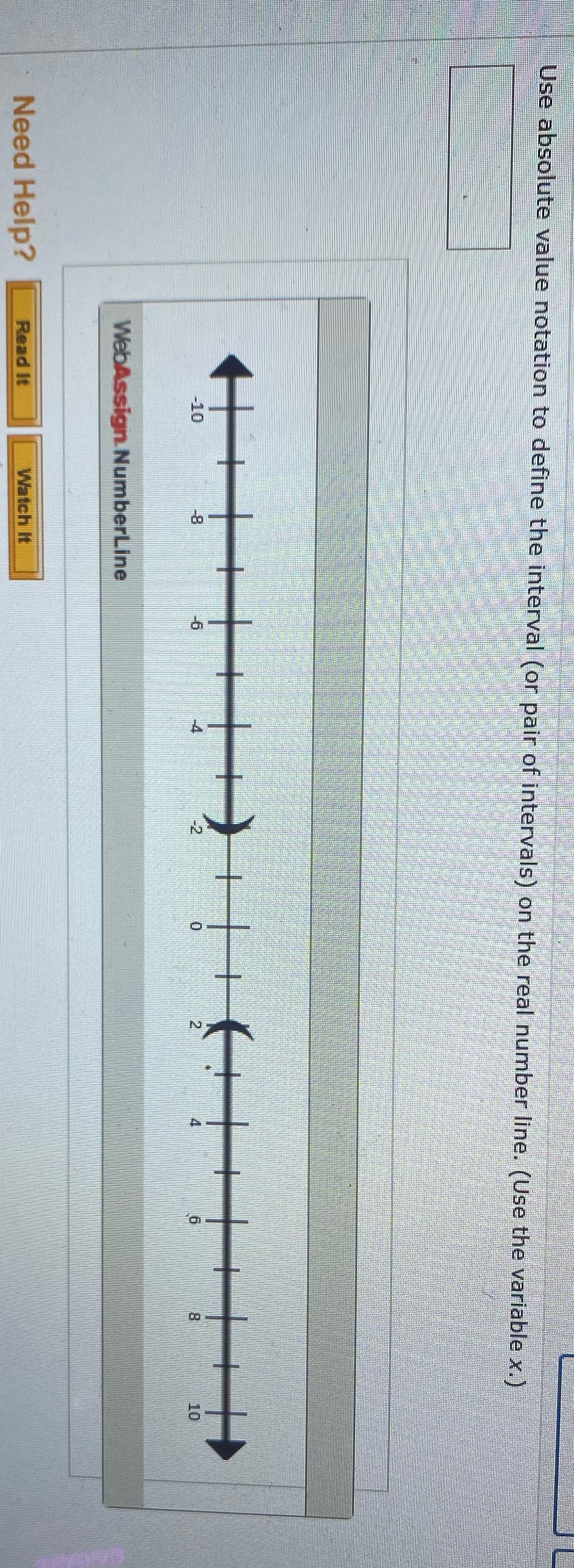  Use absolute value notation to define the interval (or pair of