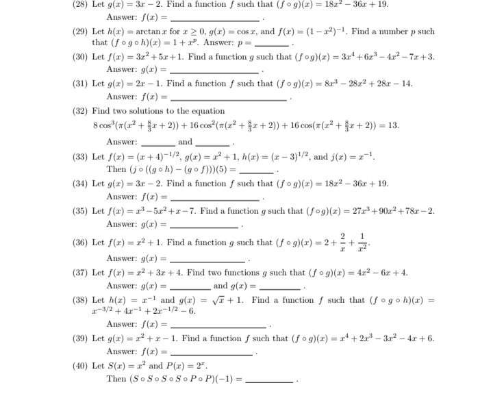 R such that f(x) + 9(y) = ry for all real numbers