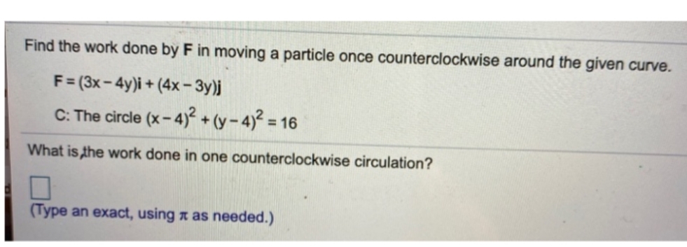 do solution fast jldi se Find the work done by F in