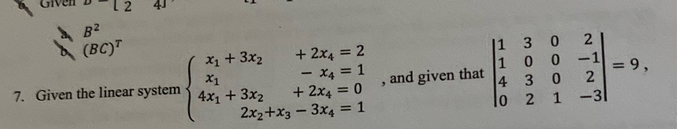 Please help me with this question (linear algebra) \f