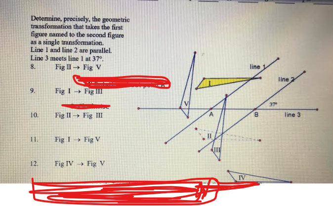 please answer with explaination Determine, precisely, the geometric transformation that takes the