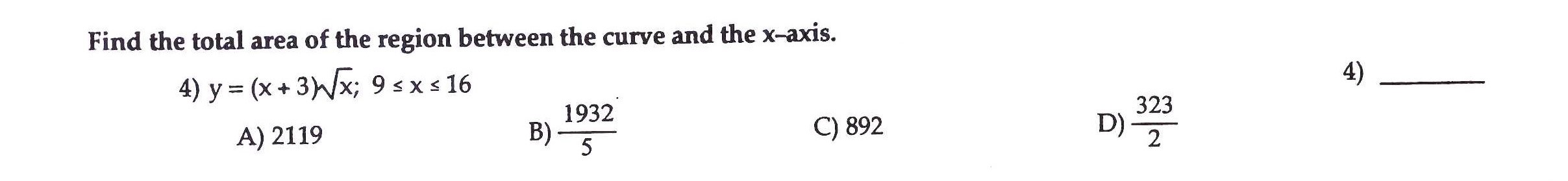 I need help with this calculus homework problem. Please show steps so