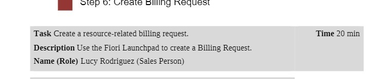  Step b: Create Billing Request Task Create a resource-related billing request.
