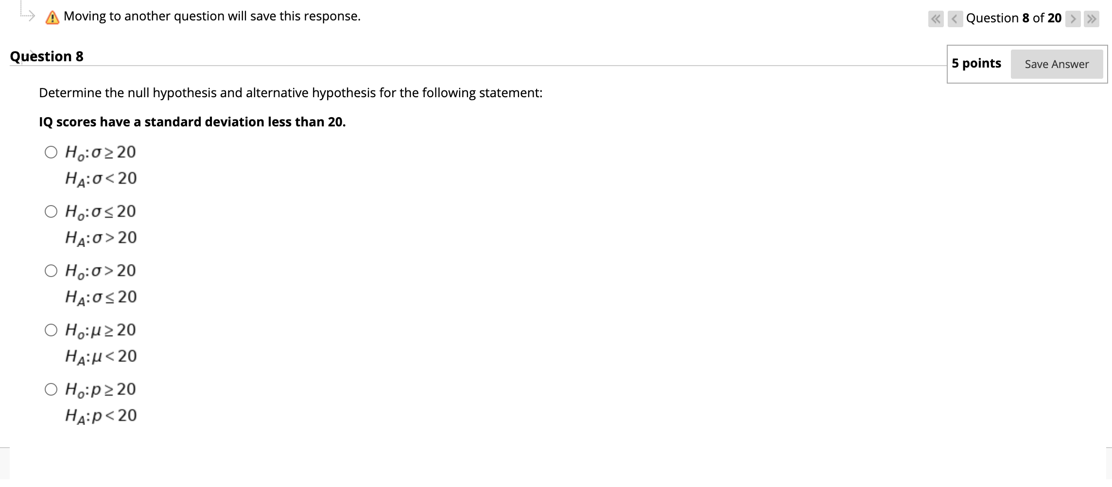 will save this response, Question 6 5 points Save Answer Find the