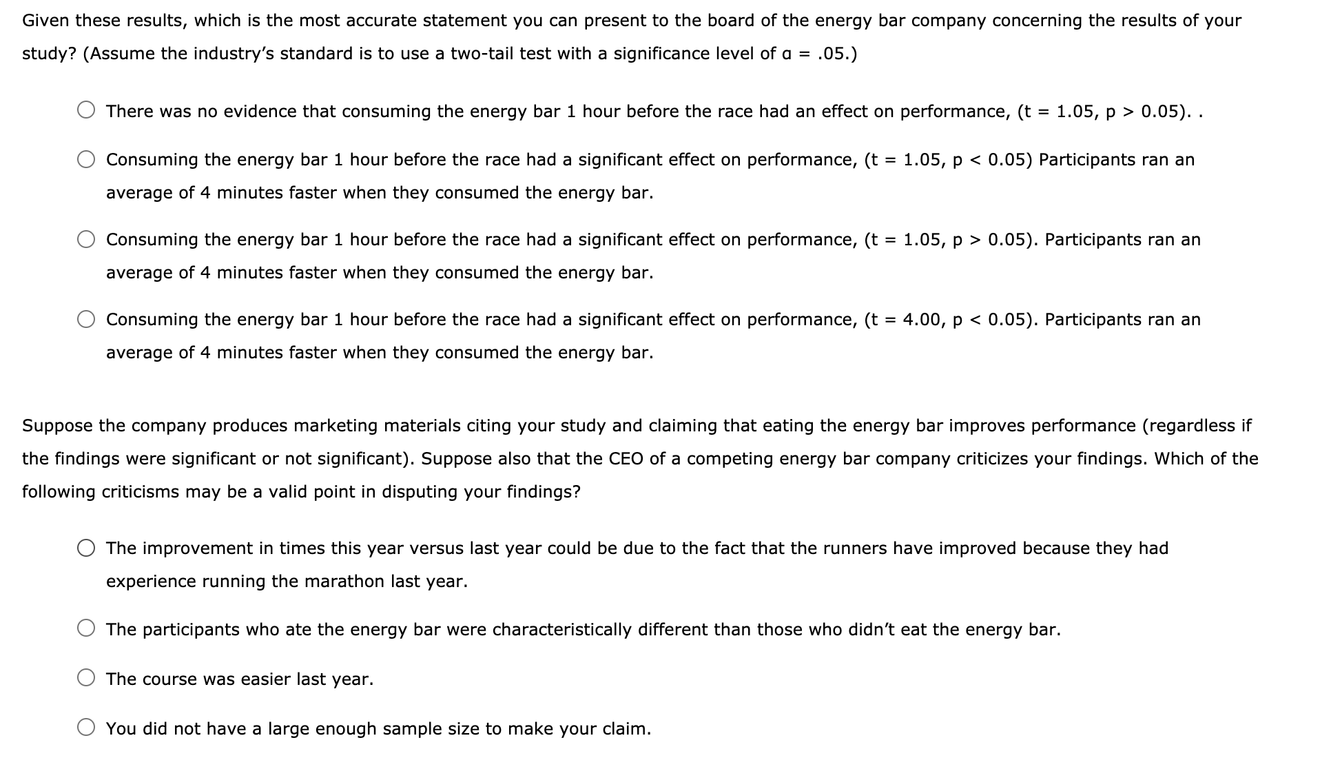 hypothesis test about the difference between two means (paired samples) You are
