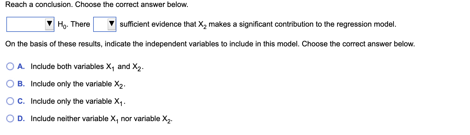 dollars) based on land area of the property (in acres), X1;, and