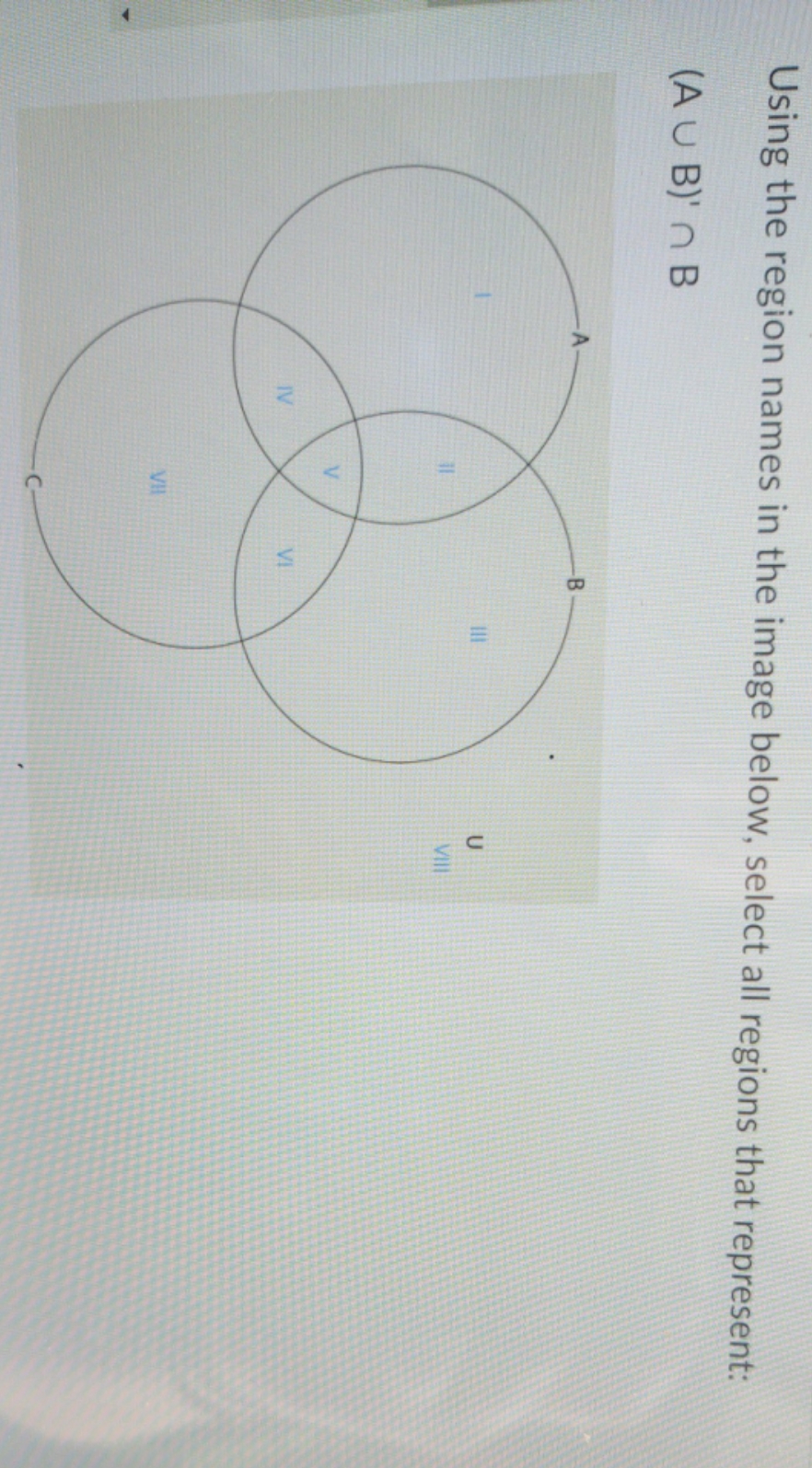 please help Using the region names in the image below, select all