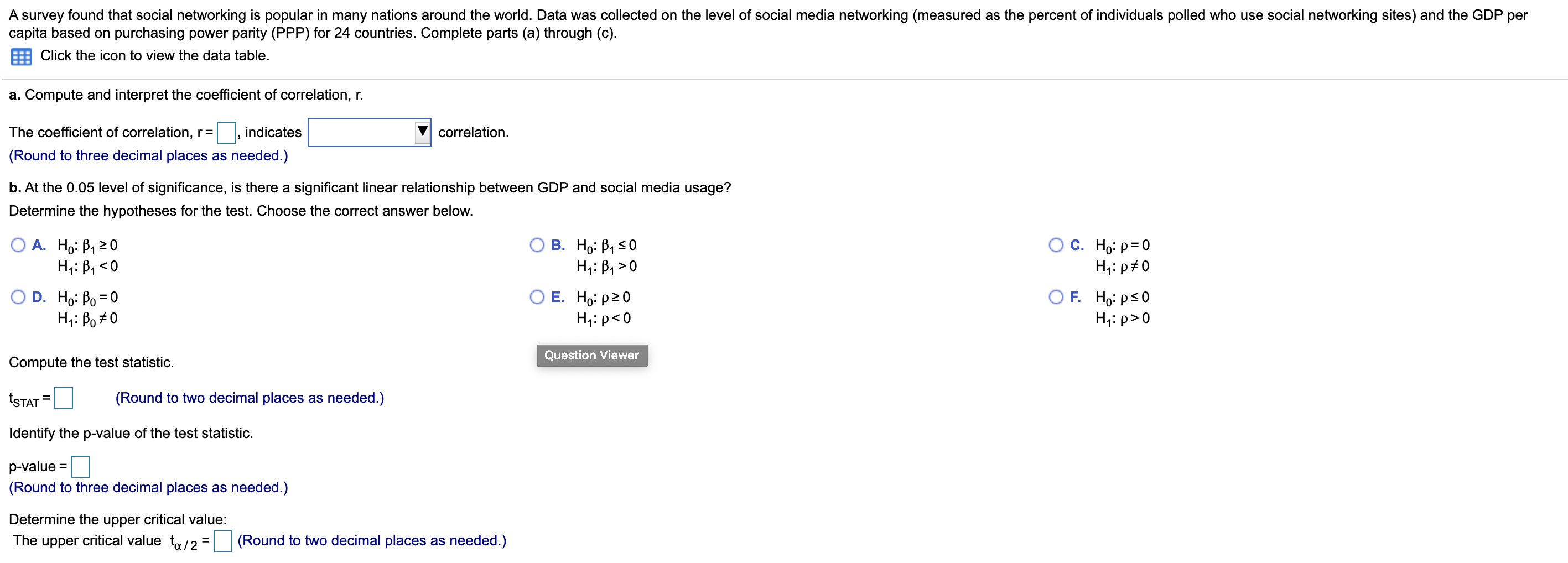 variables to include in this model. Choose the correct hypotheses for X,