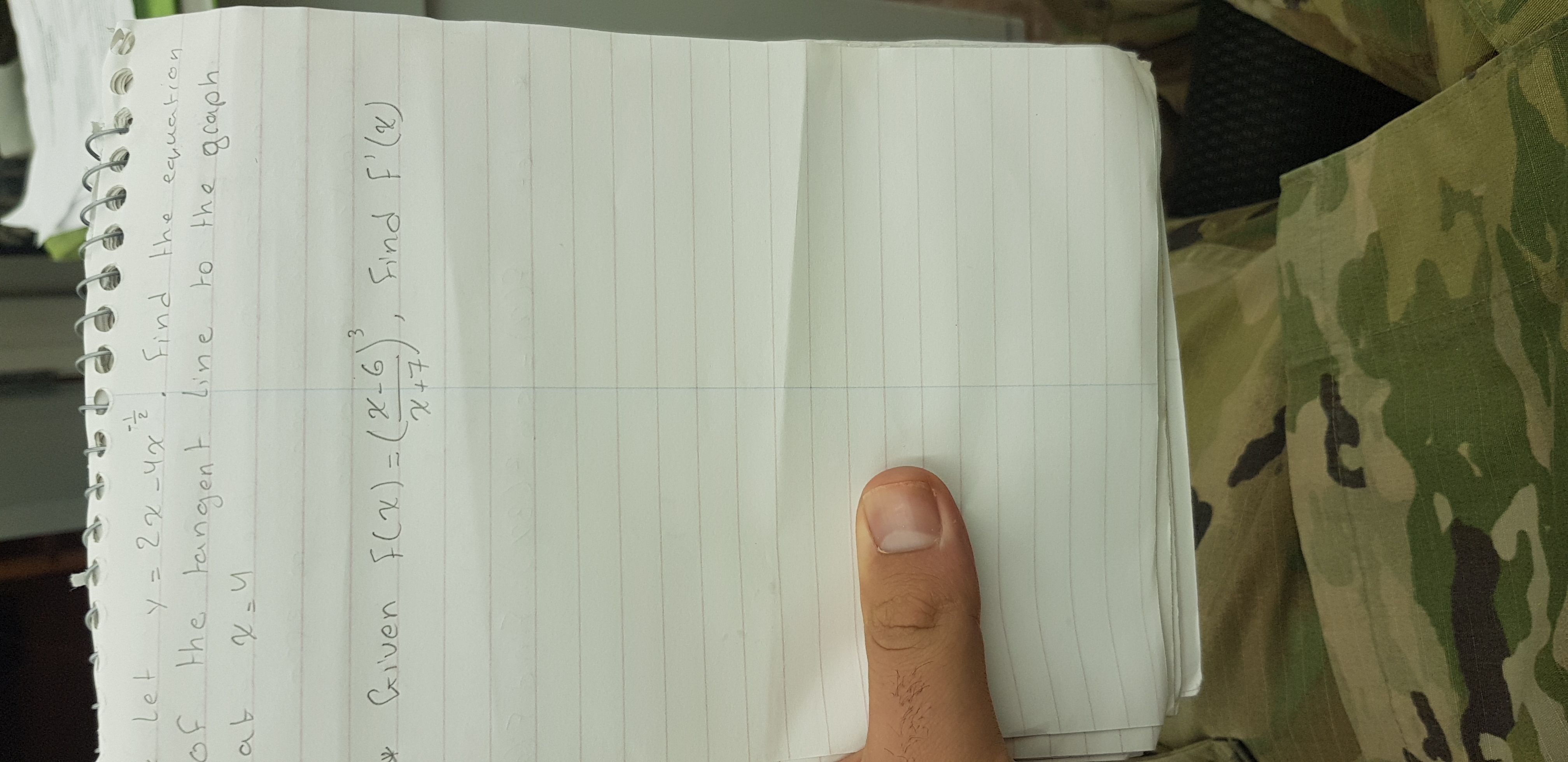 , Find F ' ( *) X + 7 ) Let