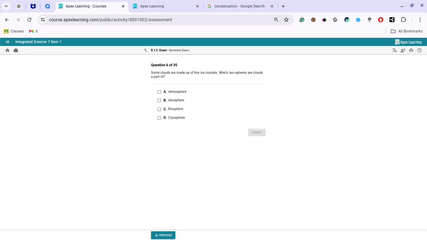 Apex Learning - Courses X Apex Learning x G condensation -