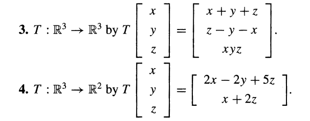 Determine whether the given functions is a linear transformation: X x ty