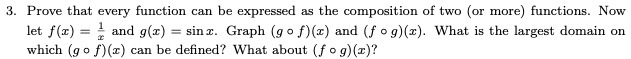  3. Prove that every function can be expressed as the composition