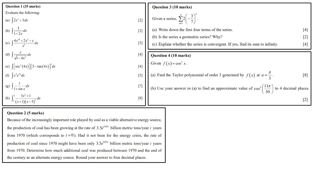 Hi there, this is quantitative methods questions. Question 1 (35 marks) Question