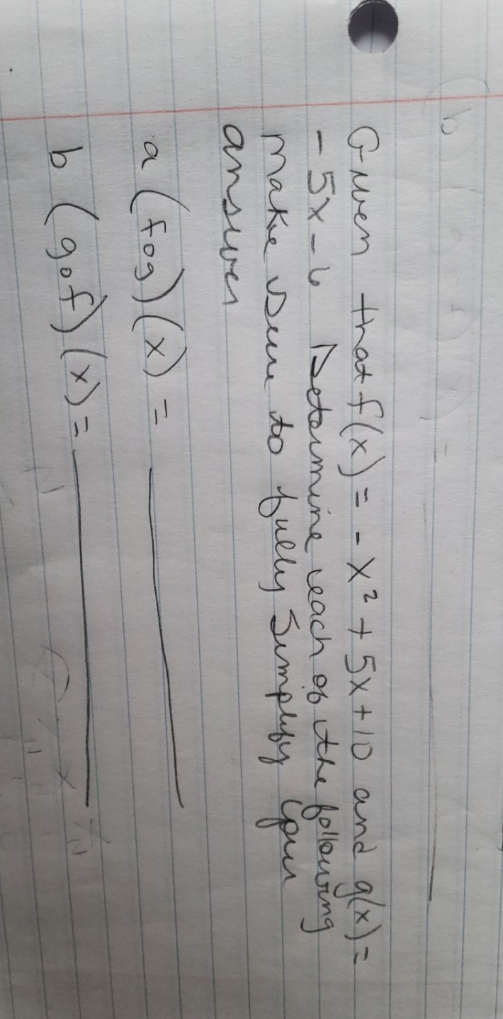 need some help pls Given that f ( x ) = _