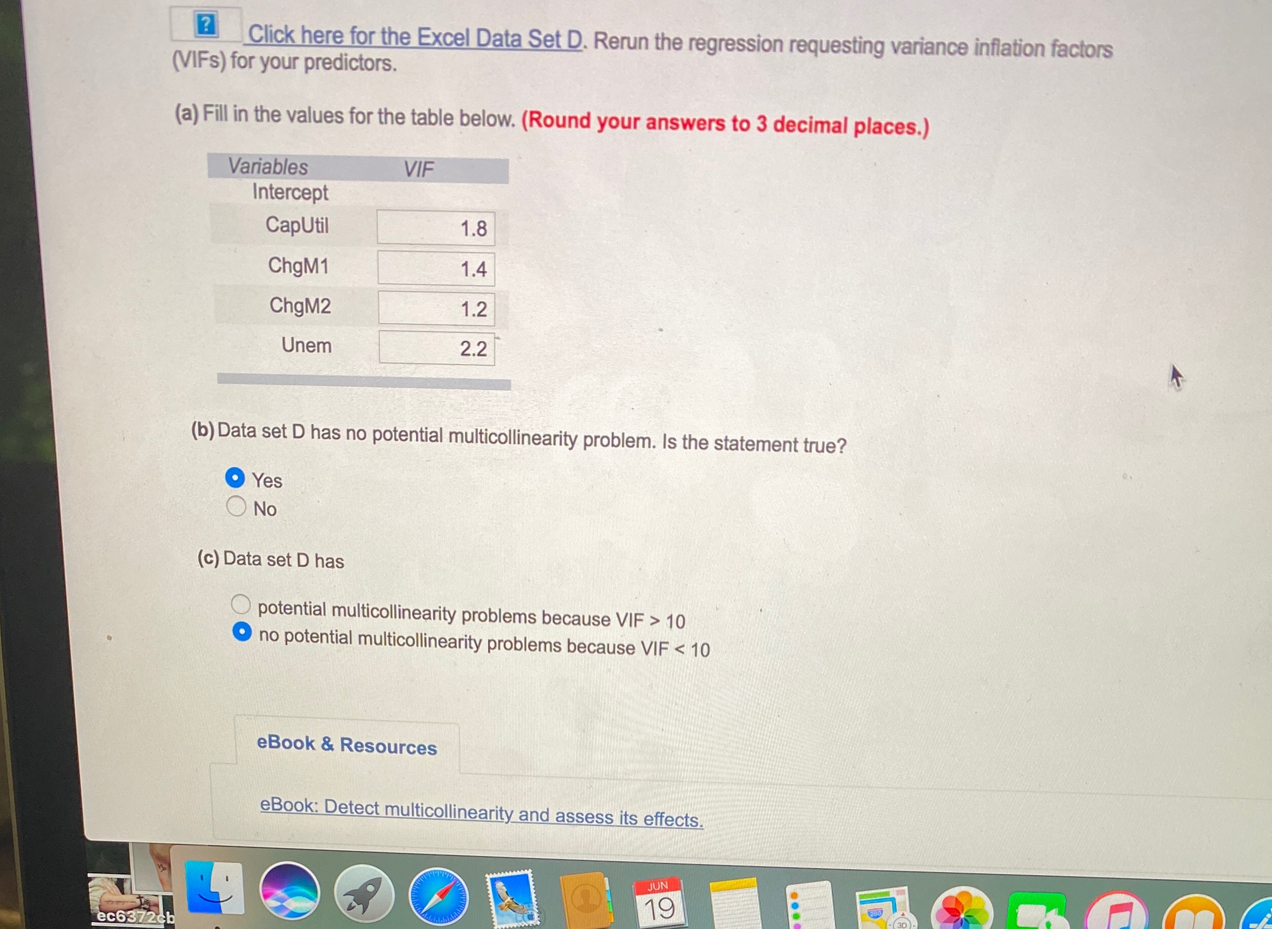 Thank you!!! Click here for the Excel Data Set D. Rerun the