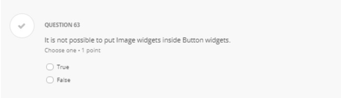 QUESTION 63 It is not possible to put Image widgets inside