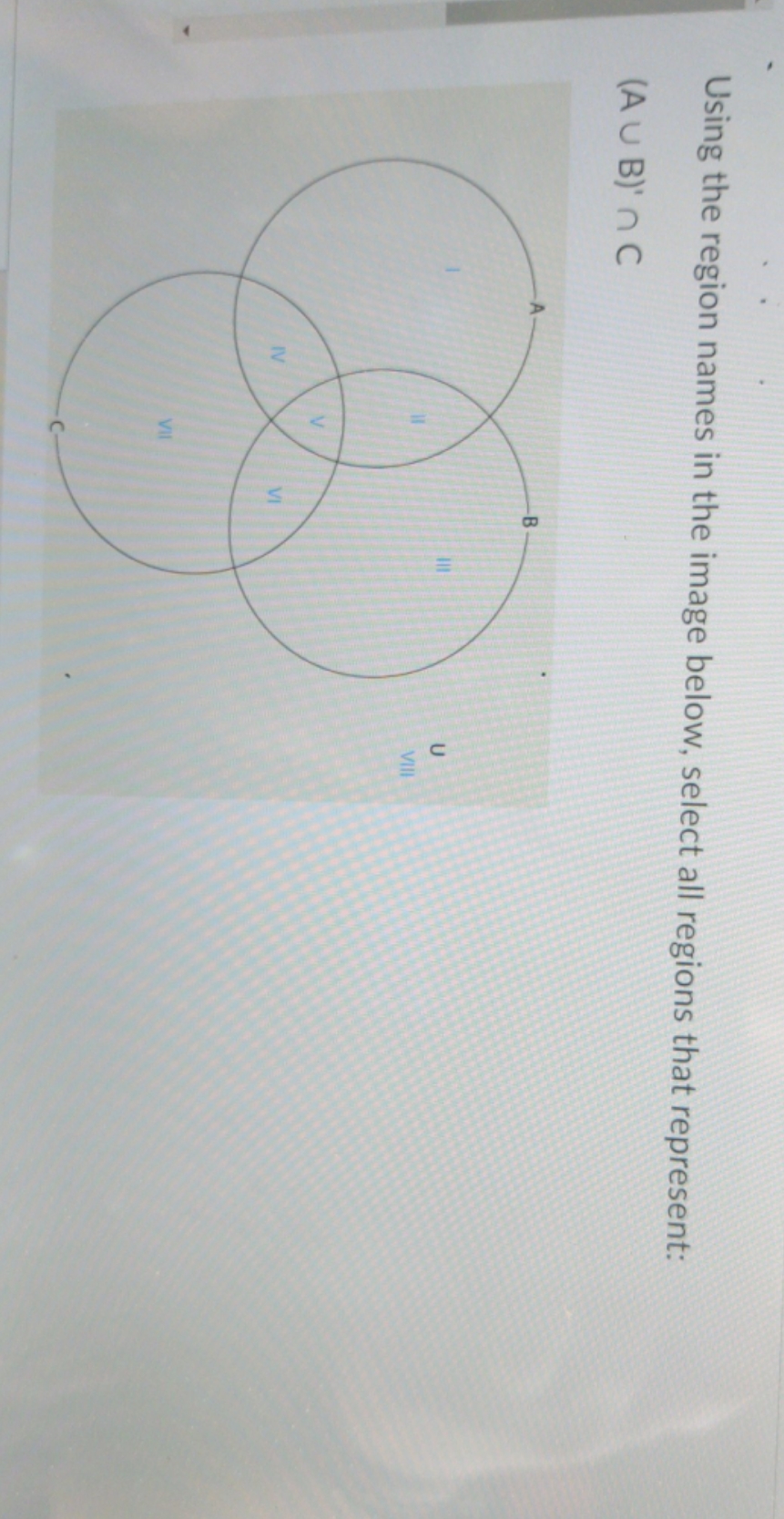 please help Using the region names in the image below, select all