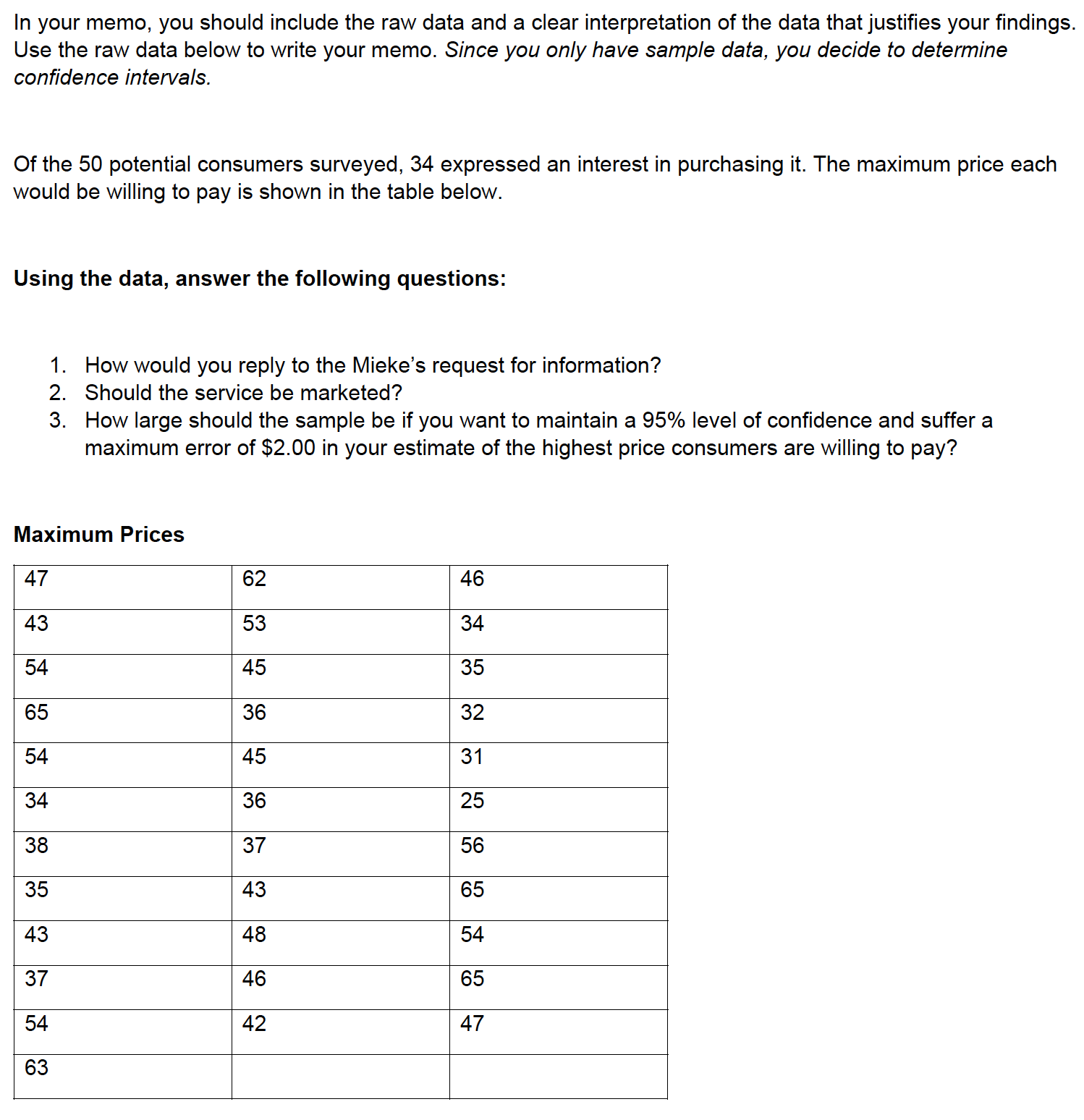 Scenario Script Caption: Mieke, the head of Marketing has heard about you.