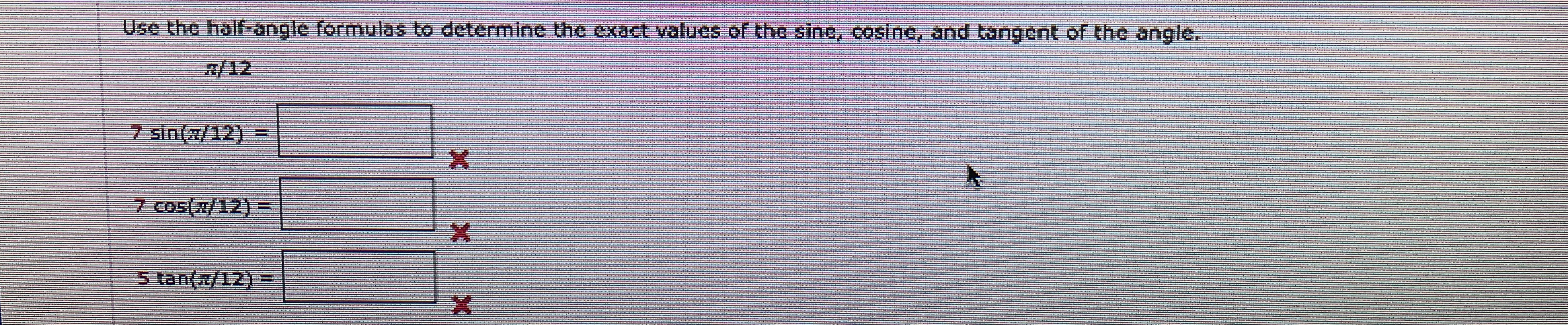 exact values of sin( 20), cos(20), and tan( 20) using the double