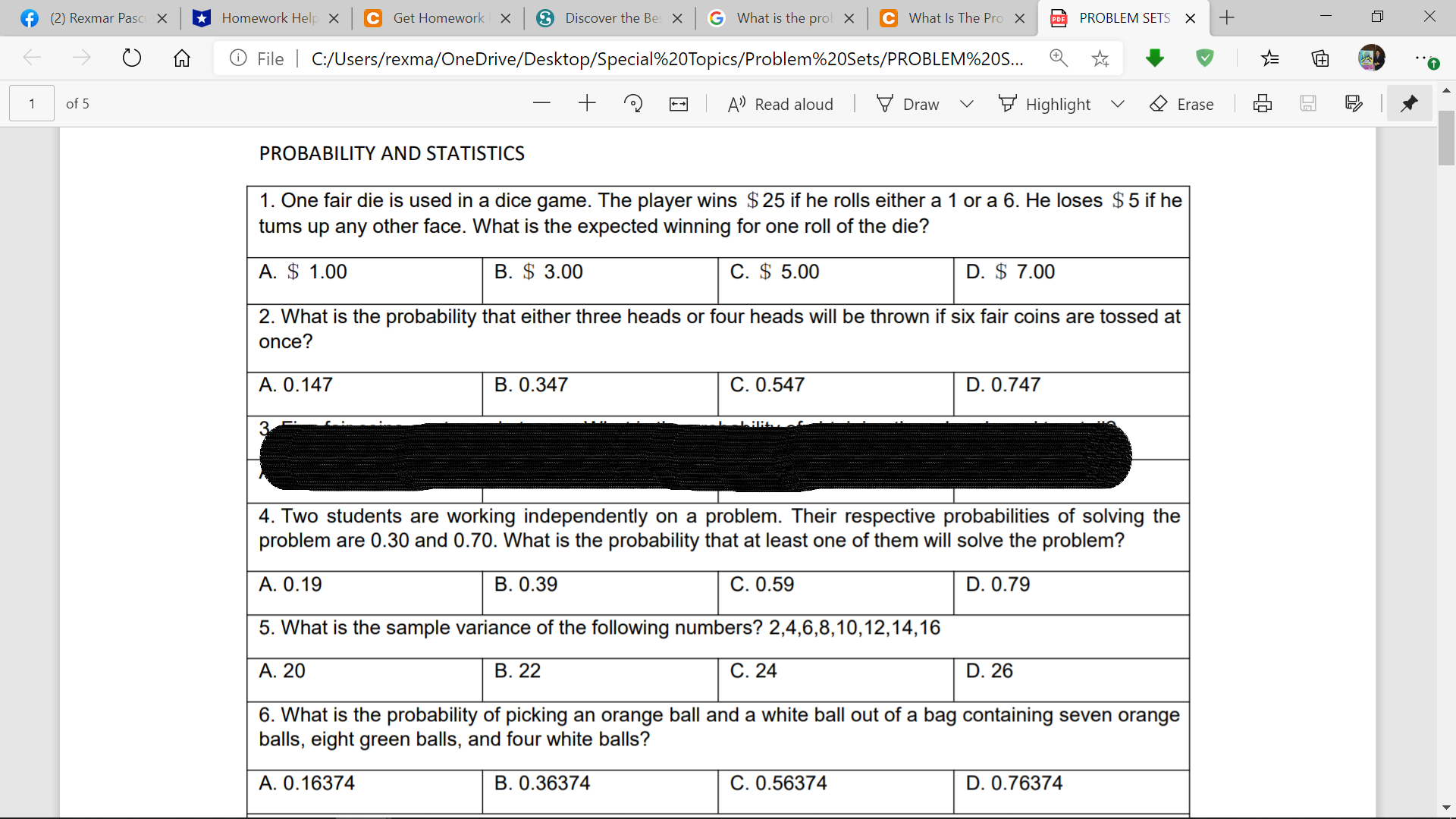 f (2) Rexmar Pasci X *Homework Help X C Get Homework