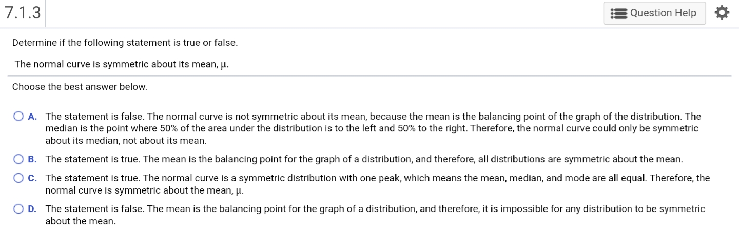 Please answer all questions 7.1.3 E Question Help Determine if the following