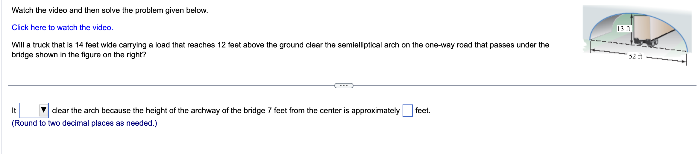  Watch the video and then solve the problem given below. Click