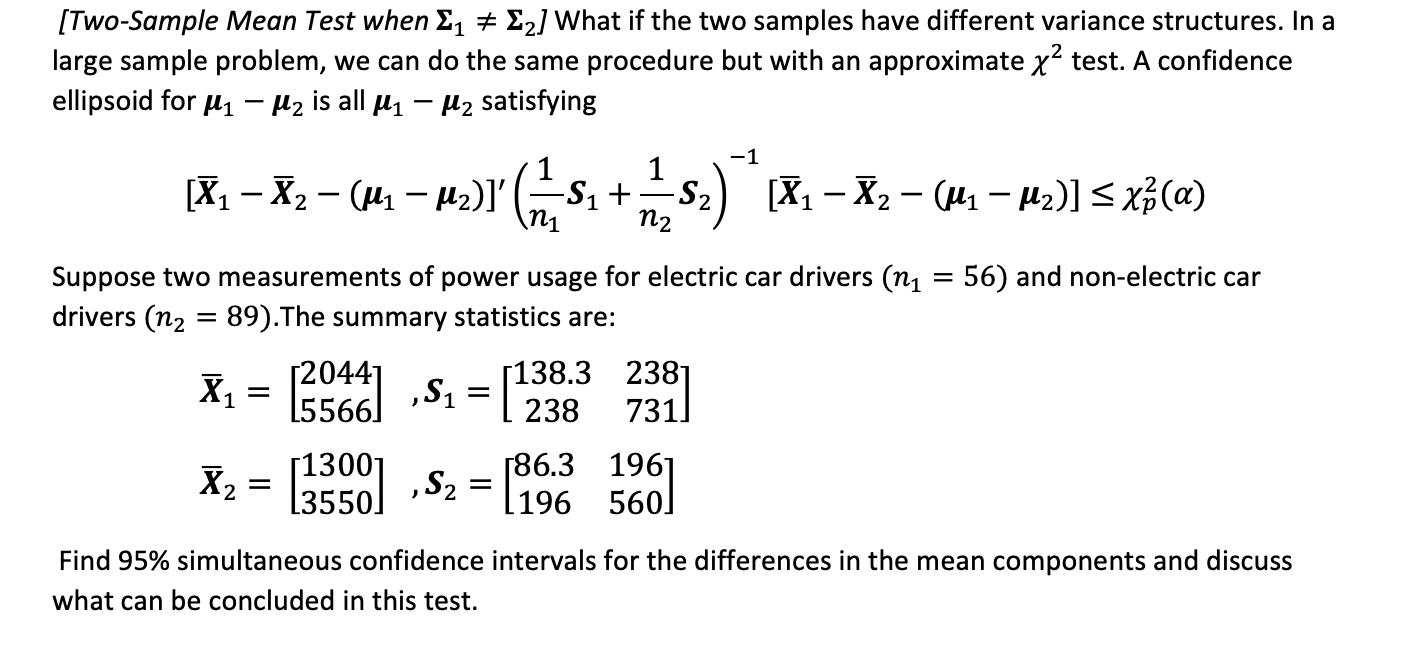 Please help solve in R and create confidence intervals. [Two-Sample Mean Test