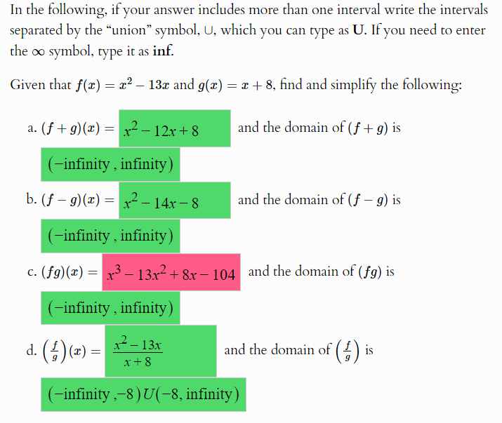 In the tollowing, it your answer includes more than one interval