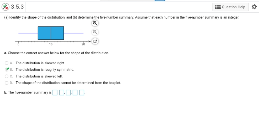 Solve the problems 3.5.3 Question Help (a) Identify the shape of the