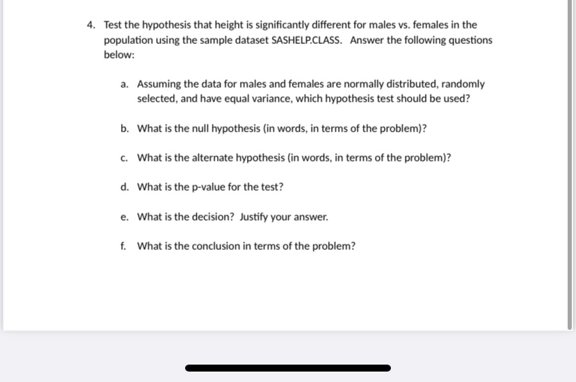 test is appropriate and then perform the analysis in SAS Studio using
