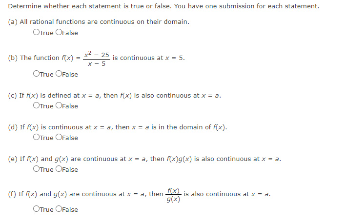 the values of x at which f(x) has a discontinuity. Enter your