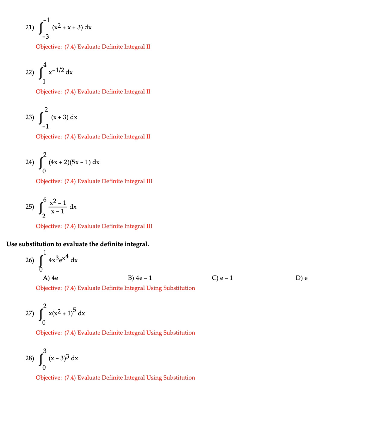 7.2, 7.4 Use L'Hospital's Rule to evaluate the limit. 1) lim Xz