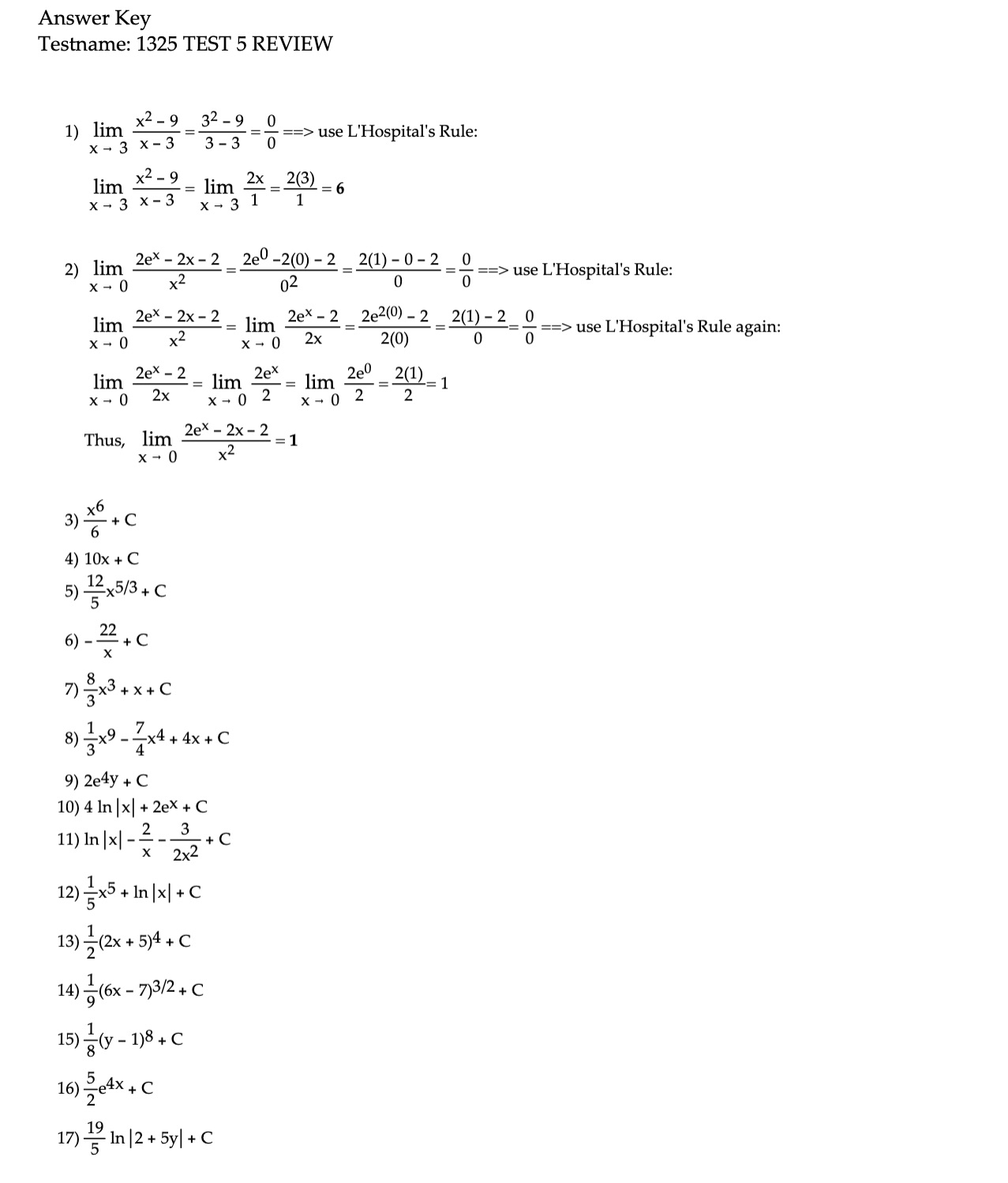 - 9 x -3 X- 3 Objective: (12.7) Use L'Hospital's Rule to