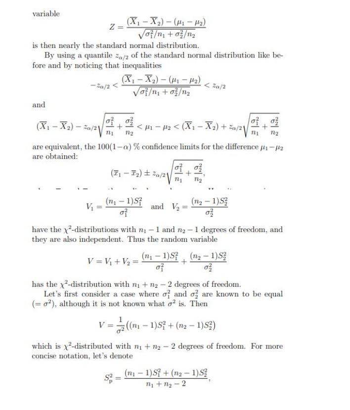  variable Z = (X1 - X2) - (141 -#2) Voi/m +