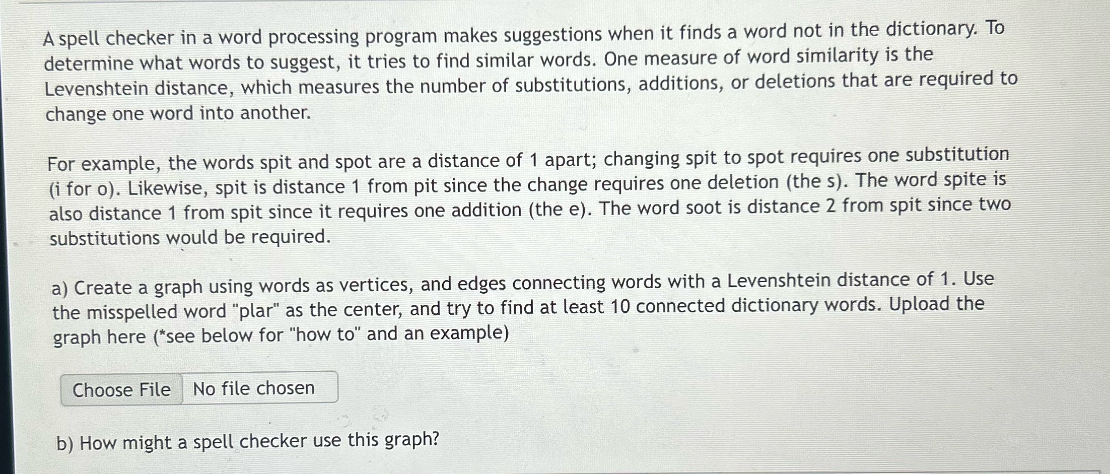 Aspell checker in a word processing program makes suggestions when it